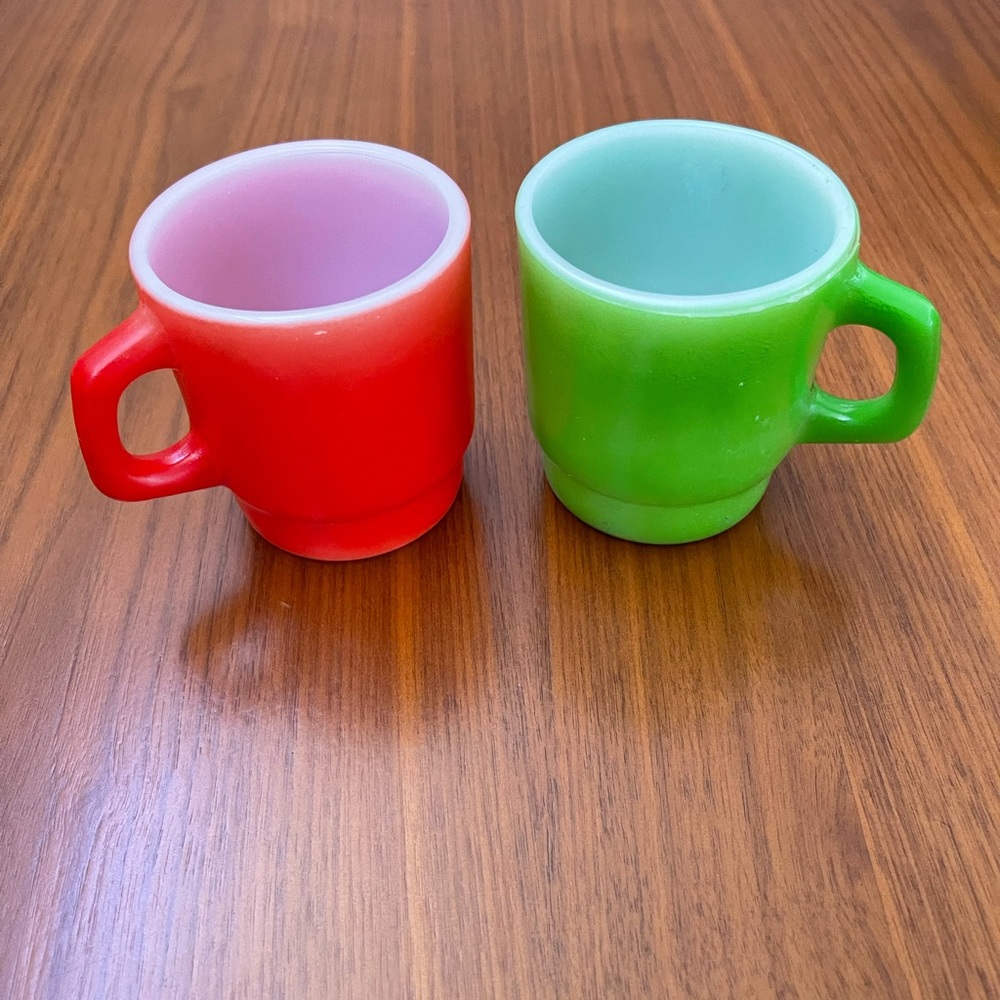 Anchor Hocking vintage coffee cups